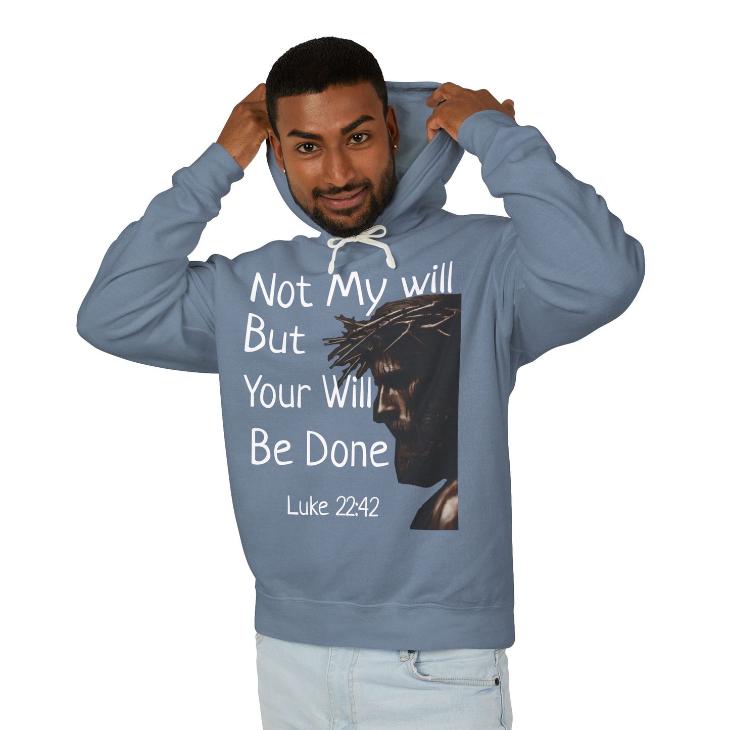 Christian Hoodie "Luke 22:42" with john 3:16 on the back, W&W product line