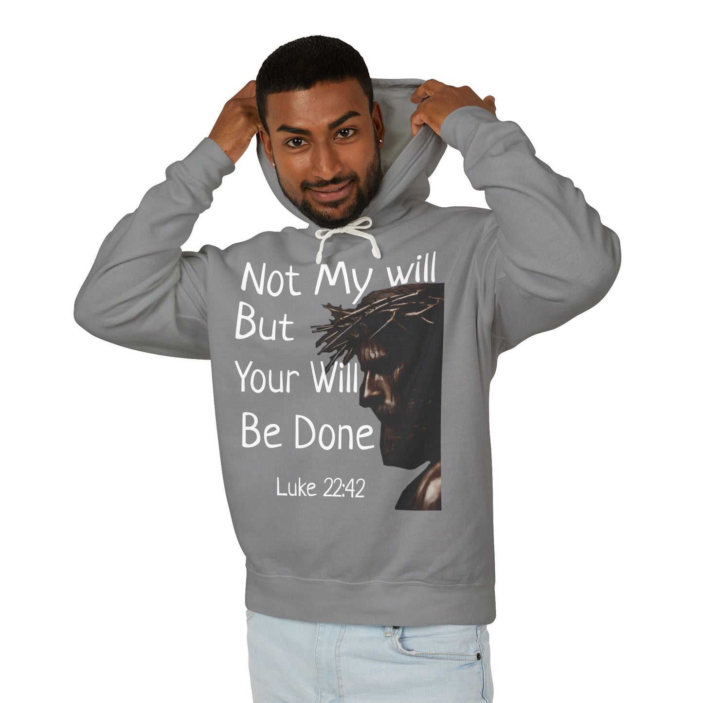 Christian Hoodie "Luke 22:42" with john 3:16 on the back, W&W product line