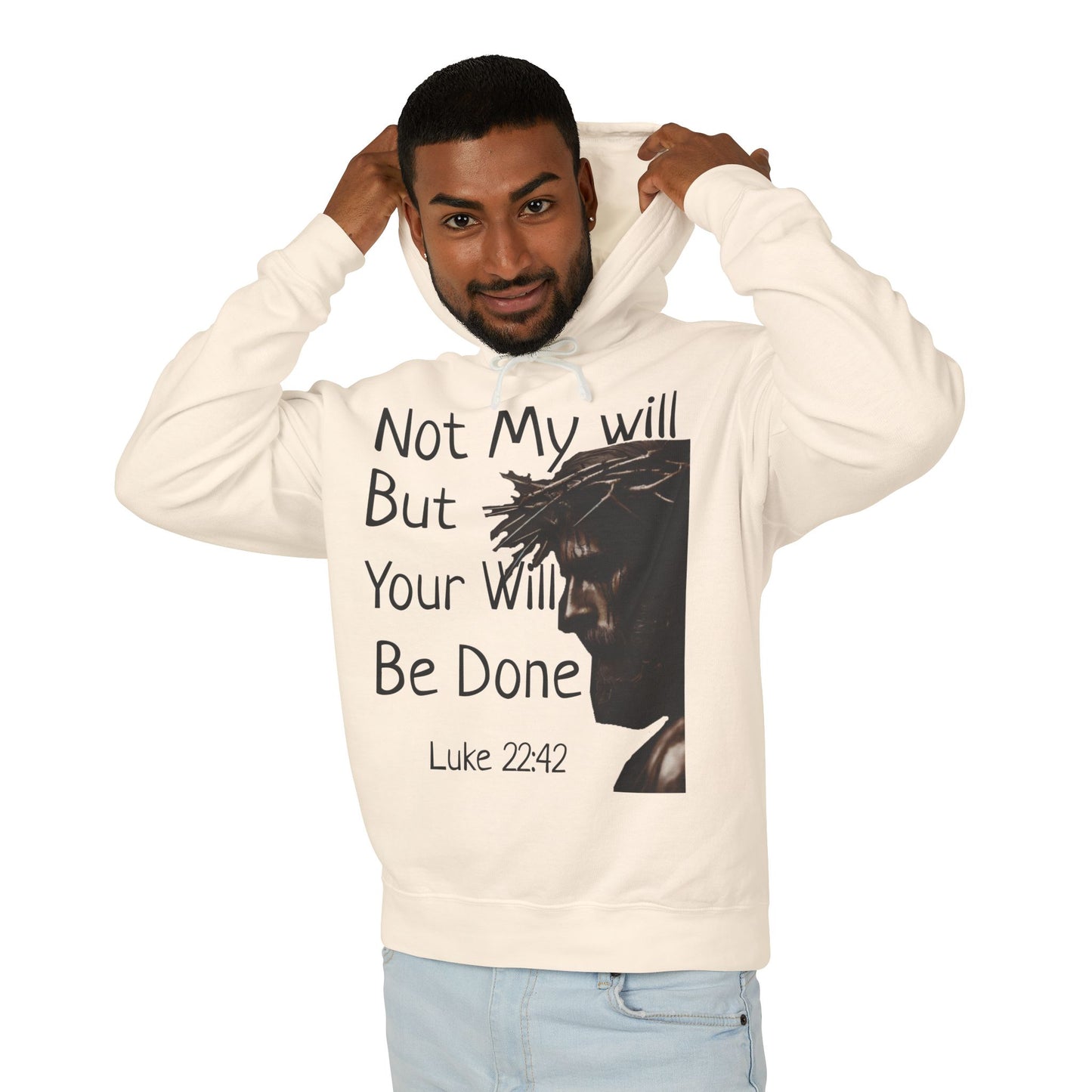Christian Hoodie "Luke 22:42" with john 3:16 on the back, W&W product line