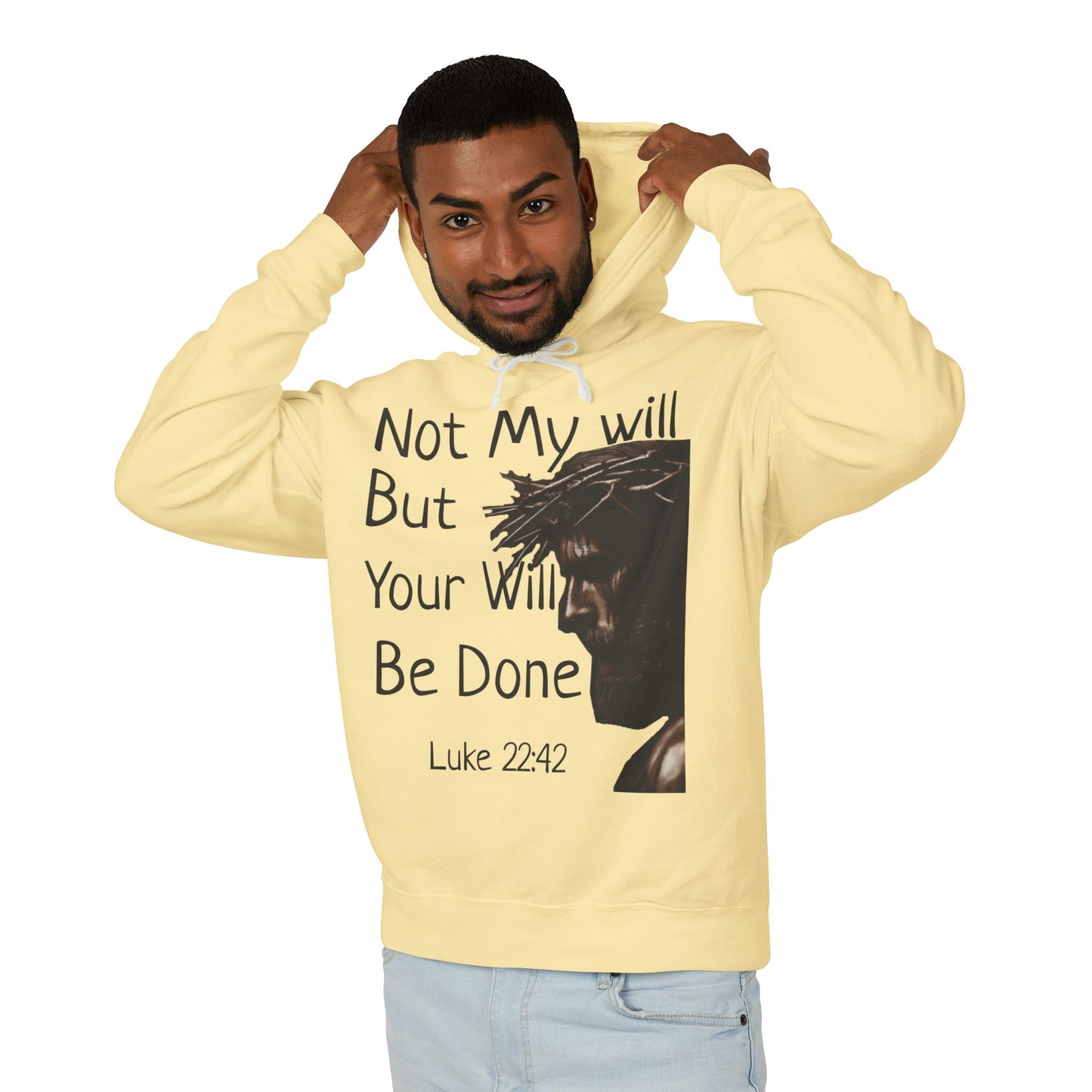 Christian Hoodie "Luke 22:42" with john 3:16 on the back, W&W product line