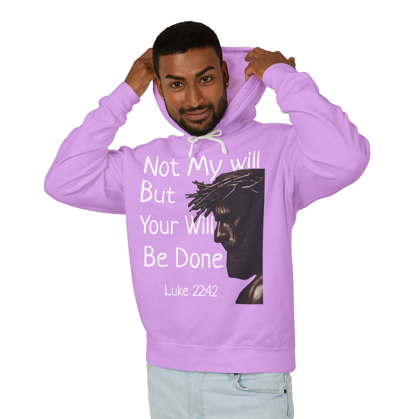 Christian Hoodie "Luke 22:42" with john 3:16 on the back, W&W product line