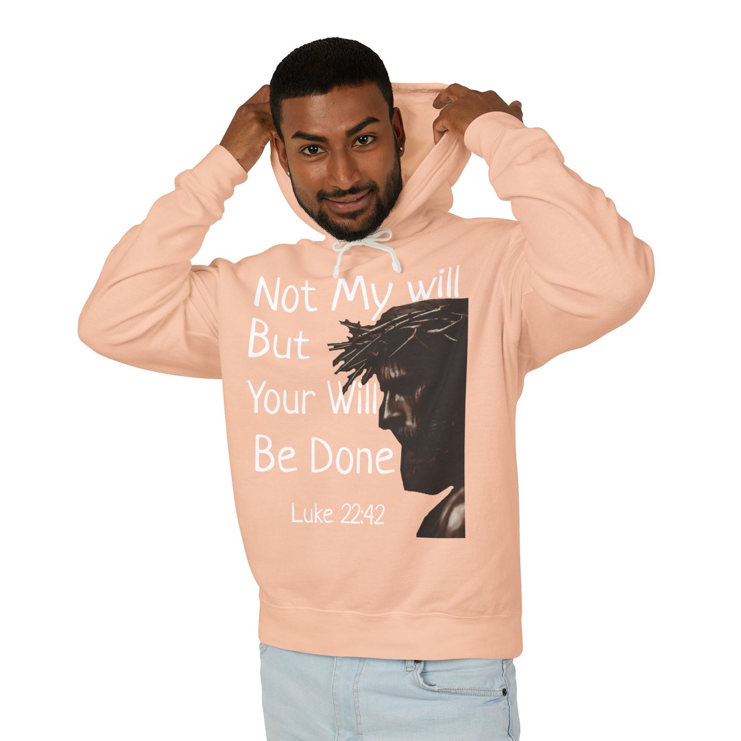 Christian Hoodie "Luke 22:42" with john 3:16 on the back, W&W product line